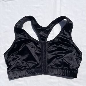 Enell High Impact Sports Bra Womens 2 Black Satin 36DDD 38C 38D 40C